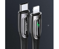 USAMS Kabel pleciony C/Lightning Smart Power-off 20W 1,2m zielony - 1568990 - zdjęcie 7